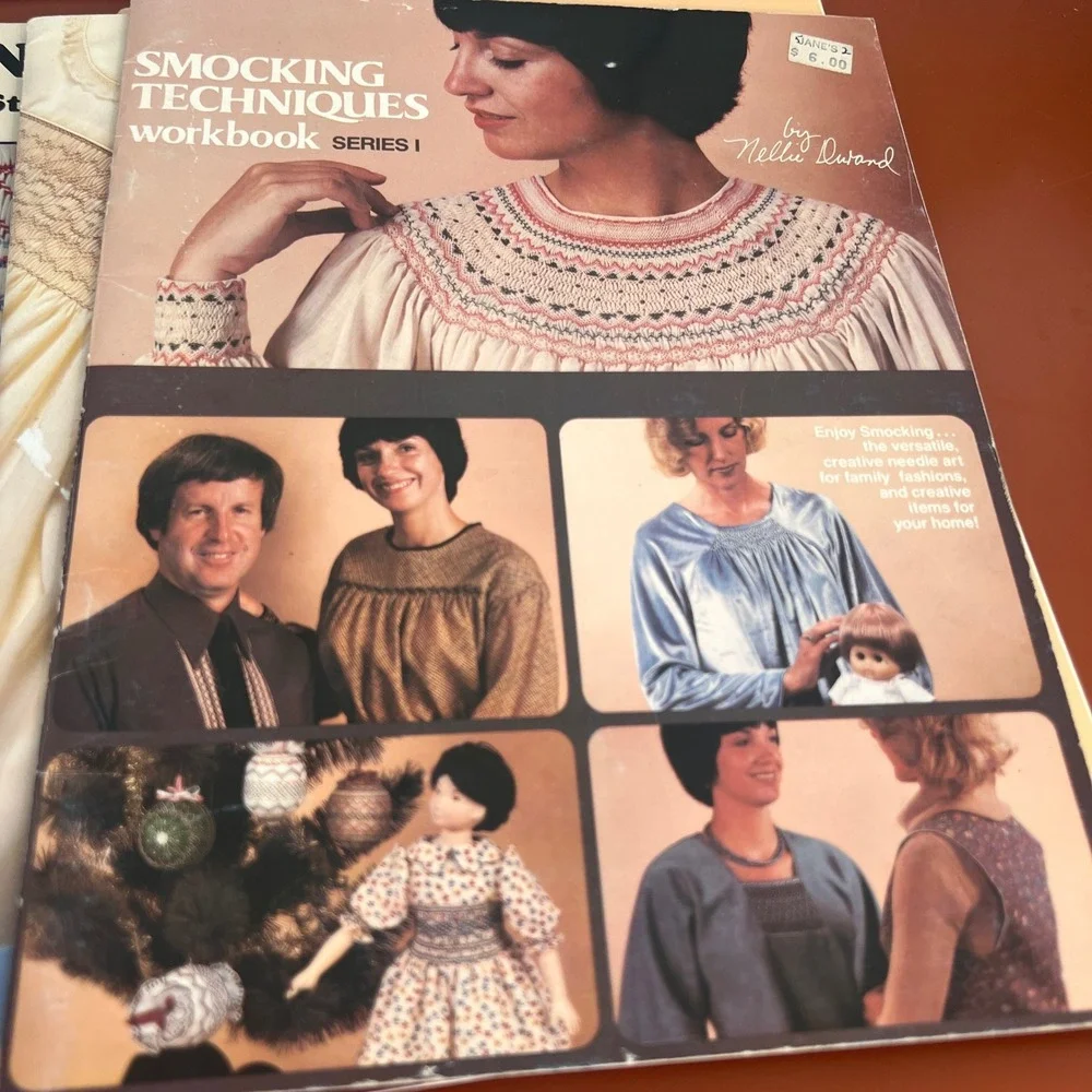 Vtg Smocking Crochet Pattern Book Lot of 5 English Heirloom Sewing Designs 5pc